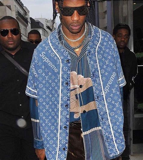 travis scott overall louis vuitton supreme|supreme x Louis Vuitton overalls.